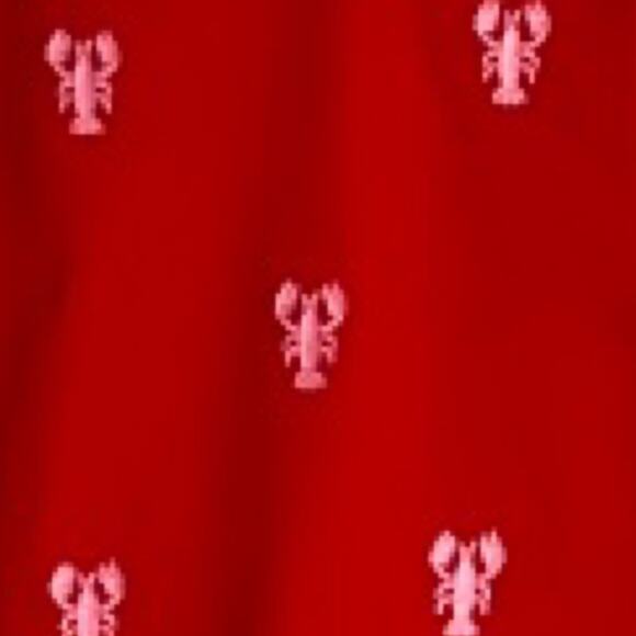 Talbots Pants Ankle Signature Mid Rise Red Embroidered Lobster Women’s Size 14 - Picture 7 of 9